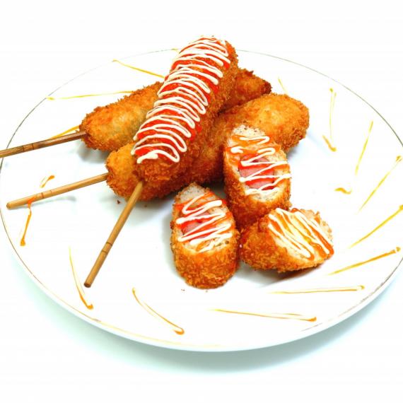 Baking from home with Korea Cheese Hotdog