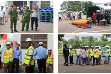 FIRE FIGHTING EXERCISES AT AB MAURI VIETNAM CO., LTD